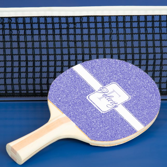 Lila Glitzer Personalisiert Ping Pong Paddle Tischtennis Schläger (InSitu)