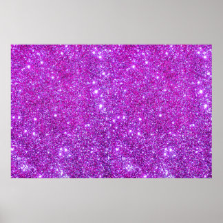 Lila Glitzer Pink-Design-Poster Poster