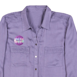 Lila Glitzer rosa, benutzerdefinierter holografisc Button