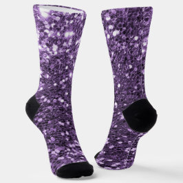 Lila Glitzer Socken