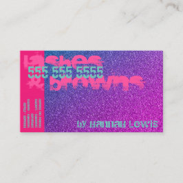 Lila Glitzer Springles Modern Pink Lashes Browns Visitenkarte