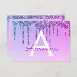 Lila Glitzer Sweet 16 Save the Date Einladung