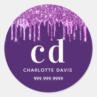 Lila Glitzer Tropfen rosa