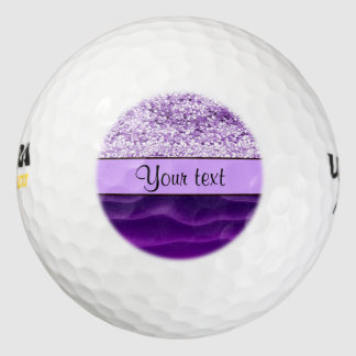 Lila Glitzer und Wavy Sands Golfball