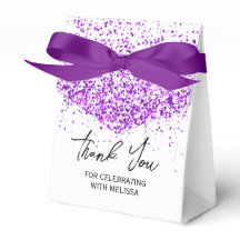 Lila Glitzer White Geburtstag Danke