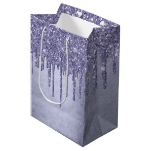 Lila Glitzer zum Tropfen   Chic Lavender Icing Pou Mittlere Geschenktüte