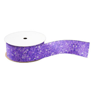 Lila glitzerndes lustiges Muster Ripsband