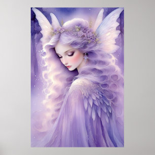 Lila Glow Fairy Poster verzaubern