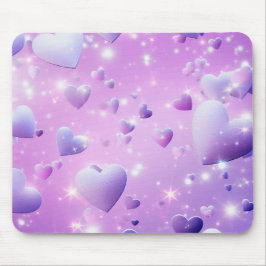 Lila-glühendes-Herz-Mauspad Mousepad