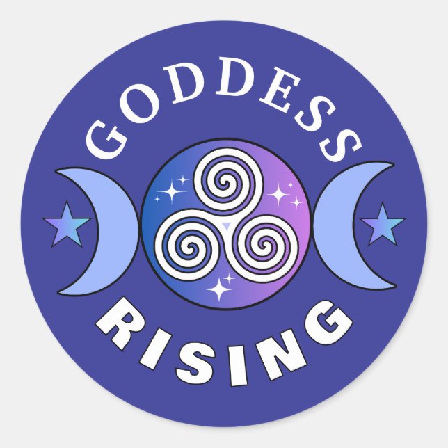 Lila Goddess-Aufsticker Runder Aufkleber (Vorderseite)