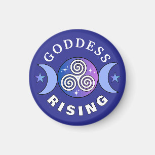 Lila Goddess Runder Magnet