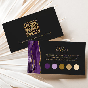 Lila Gold Achat Dunkle Hochzeitskleidung Bekleidun Begleitkarte