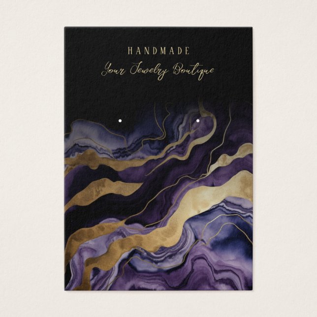 Lila Gold Agate Schmuckkarten sammeln (Vorderseite)
