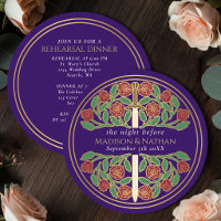 Lila Gold Blumen Schwert Königliche Hochzeitsprobe