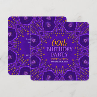 Lila Gold Bohemisch Glam Geburtstagsparty Einladung