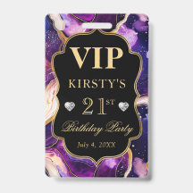 Lila Gold Celestial Glitzer Agate Birthday VIP
