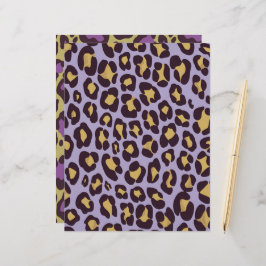 Lila & Gold Cheetah Fur Muster Scrapbook