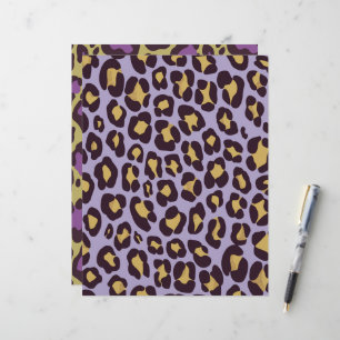 Lila & Gold Cheetah Fur Muster Scrapbook