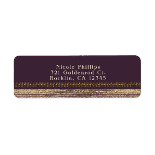 Lila Gold Chic Sparkling Glam Party Einladung