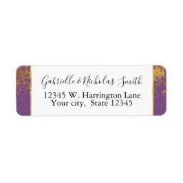 Lila Gold Confetti Dots