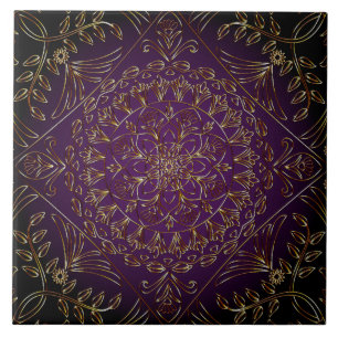 Lila Gold Decorative Keramik Tile Fliese
