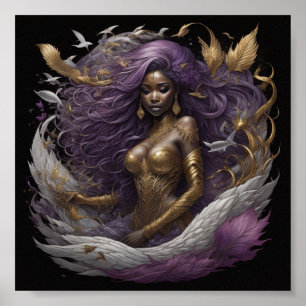 Lila Gold der Black Mermaid Poster