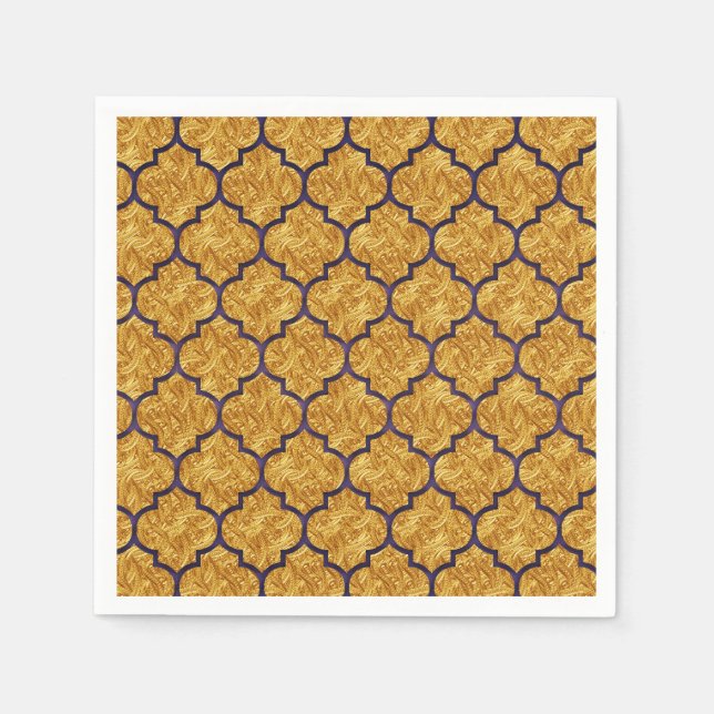 Lila Gold Elegante Royal Indian Party Wedding Serviette (Vorderseite)