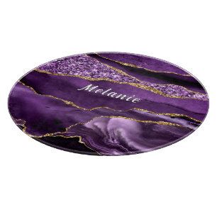 Lila Gold Faux-Marmor Schneidbrett mit individuell Schneidebrett