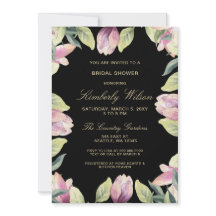Lila Gold Floral Spring Wedding Brautparty