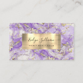 Lila Gold-Fluid-Marmor Visitenkarte