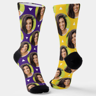 Lila Gold Foto für Freundin für Boyfriend Niedlich Socken
