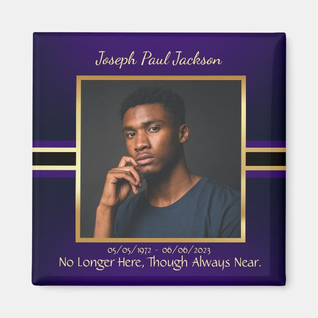 Lila Gold-Foto-Gedächtnis Magnet (Vorne)