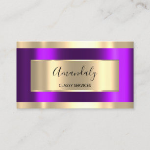 Lila Gold Gerahmt Elegant Beruflich Mooddems Visitenkarte