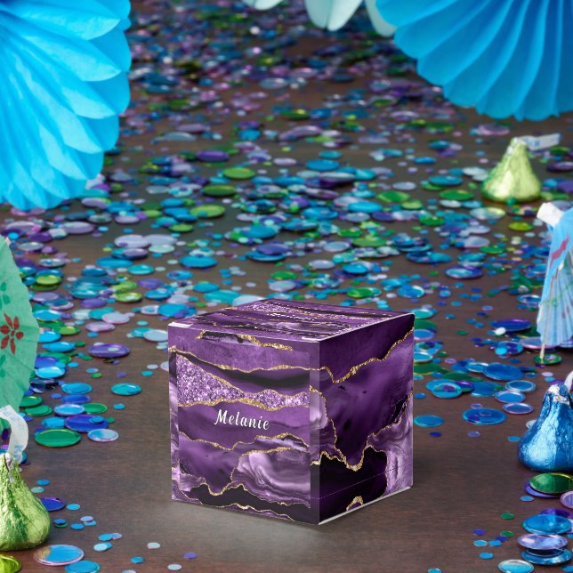 Lila Gold-Geschenk- oder Bevorzugungsboxen mit Ind Geschenkschachtel (Party)