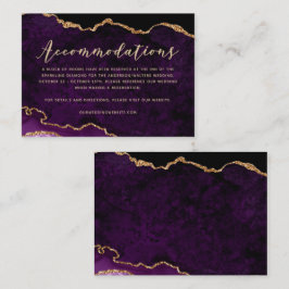 Lila Gold Glitzer Agate Unterkünfte Begleitkarte