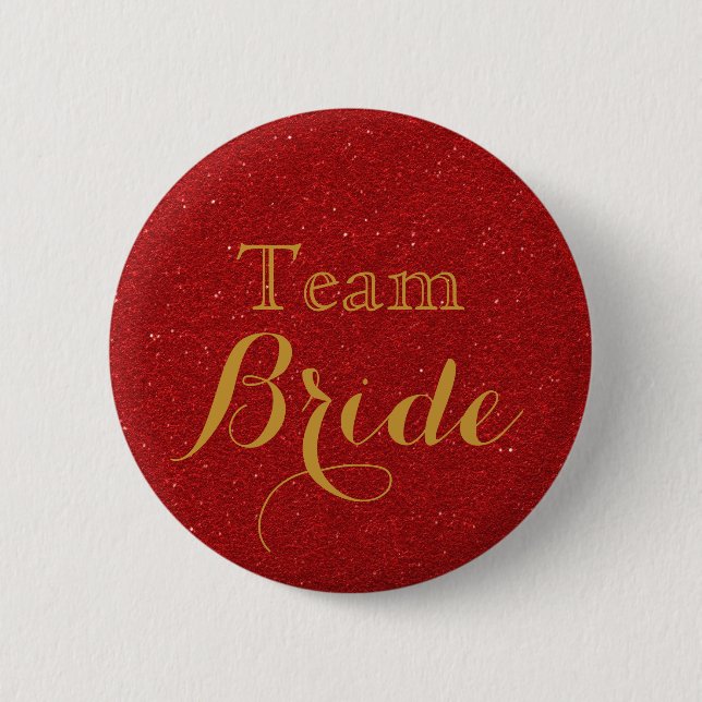 Lila Gold Glitzer Imitate Foil Wedding Team Bridge Button (Vorderseite)