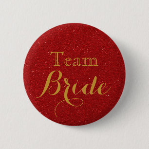 Lila Gold Glitzer Imitate Foil Wedding Team Bridge Button