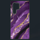 Lila Gold Glitzer Marmorgeschenk mit Individuelle  Samsung Galaxy Hülle<br><div class="desc">Samsung Galaxy Case oder iPhone Fall mit Agate Lila Violet Gold Glitzer Geode Individuelle Name Sparkle Marmor Personalisiert Geburtstag - Geburtstag oder Hochzeitsgeschenk / Suppliest - Fügen Sie Ihren Namen - Text oder Entfernen - Make Your Special Gift - Ändern und verschieben oder entfernen und fügen Sie Text / Elemente...</div>