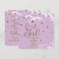 Lila Gold Glitzer Stars Es ist eine Girl Baby Dusc