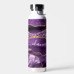 Lila Gold Glitzer Wasserflasche mit Individuelle N Trinkflasche<br><div class="desc">Wasserflaschen mit Agate Lila Violet Gold Glitzer Geode Individuelle Name Sparkle Marmor Personalisiert Geburtstag - Geburtstag oder Hochzeitsgeschenk / Beißig - Fügen Sie Ihren Namen - Text oder Entfernen - Make Your Special Gift - Neu vergrössern und verschieben oder entfernen und fügen Sie Text / Elemente mit Anpassungstool. Design von...</div>
