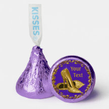 Lila Gold Hochhackerschuh Hershey Kisses