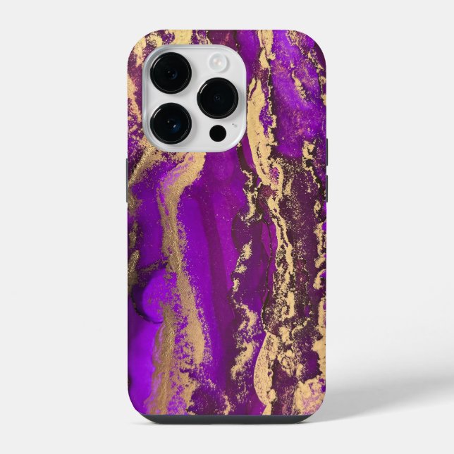 Lila Gold iPhone 14 Pro Hülle (Rückseite)