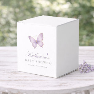 Lila Gold Kleiner Schmetterling Junge Mädchen Baby Geschenkschachtel