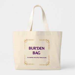 LILA GOLD LEINWAND NATÜRLICH EXTRA GROSS DAMEN BUR JUMBO STOFFBEUTEL
