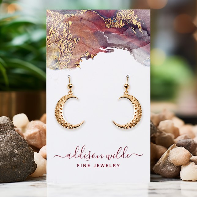 Lila Gold Liquid Watercolor Tinte Juwelier Display Visitenkarte (Von Creator hochgeladen)