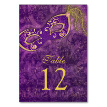 Lila Gold Masquerade Ball Mardi Gras Wedding