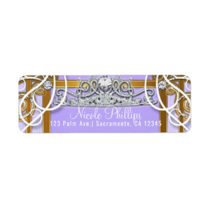 Lila Gold Prinzessinnen Kronen Kutsche Sweet 16 Pa
