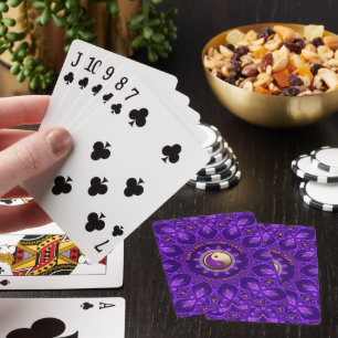 Lila Gold Rosa Energie-Heilungs-Mandala Spielkarten