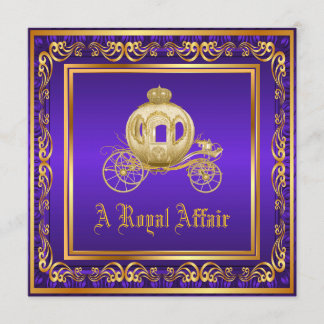 Lila Gold Royal Geburtstagsdusche Corporate Party Einladung