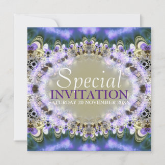 Lila Gold Royal Princess Einladung zum Geburtstag